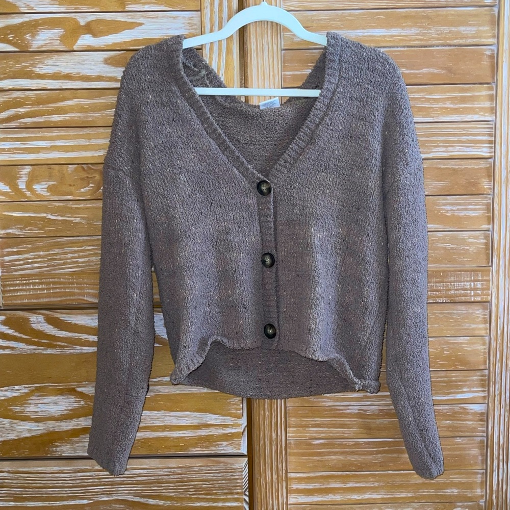 Womens Brown Cardigan